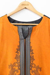 DC-0343 ORANGE EMBROIDERED KURTA